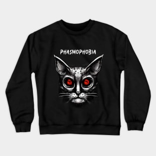 Phasmophobia ghost cat Crewneck Sweatshirt